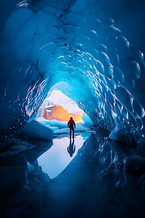 冰洞山洞风光摄影图
