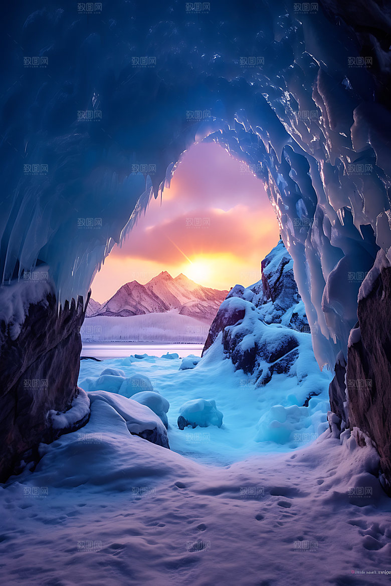 冰洞高清冰雪摄影图