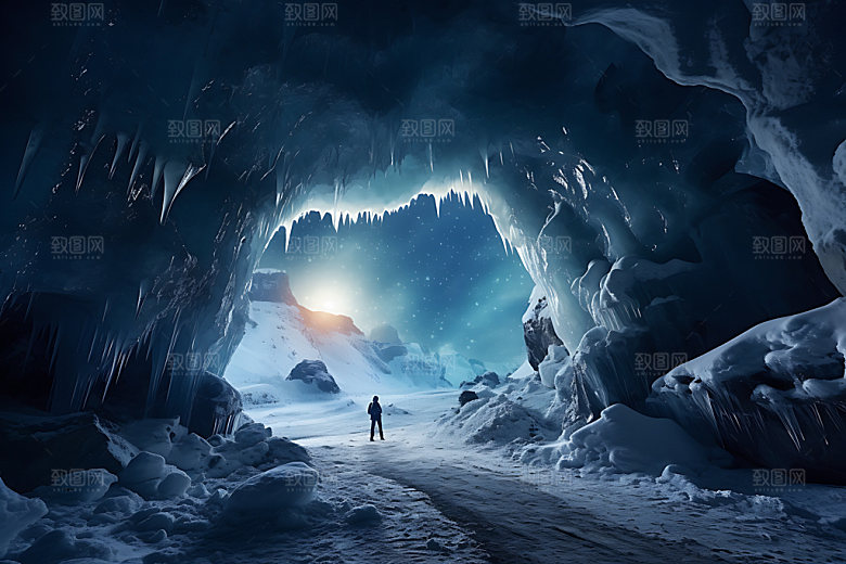 冰洞高清冰雪摄影图