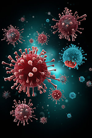病毒立体细菌模型