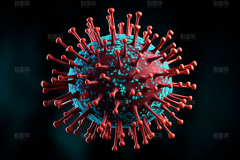 病毒3D细菌模型