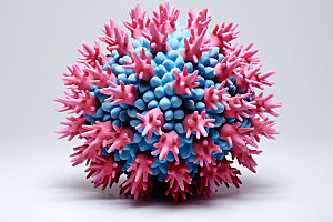 病毒细胞显微镜模型