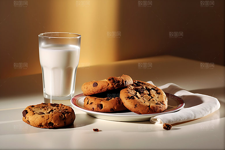 饼干点心早餐早点摄影图