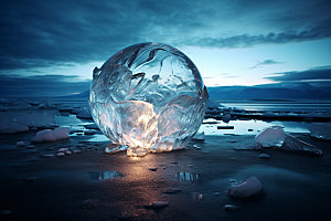 冰块自然透明摄影图