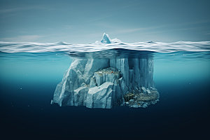 冰块透明自然摄影图