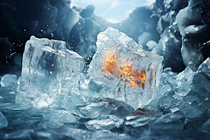 冰块高清自然摄影图