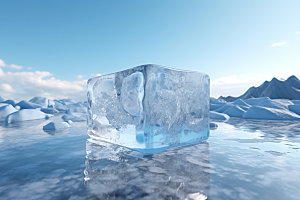 冰块质感透明摄影图