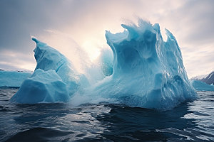 冰块质感通透摄影图