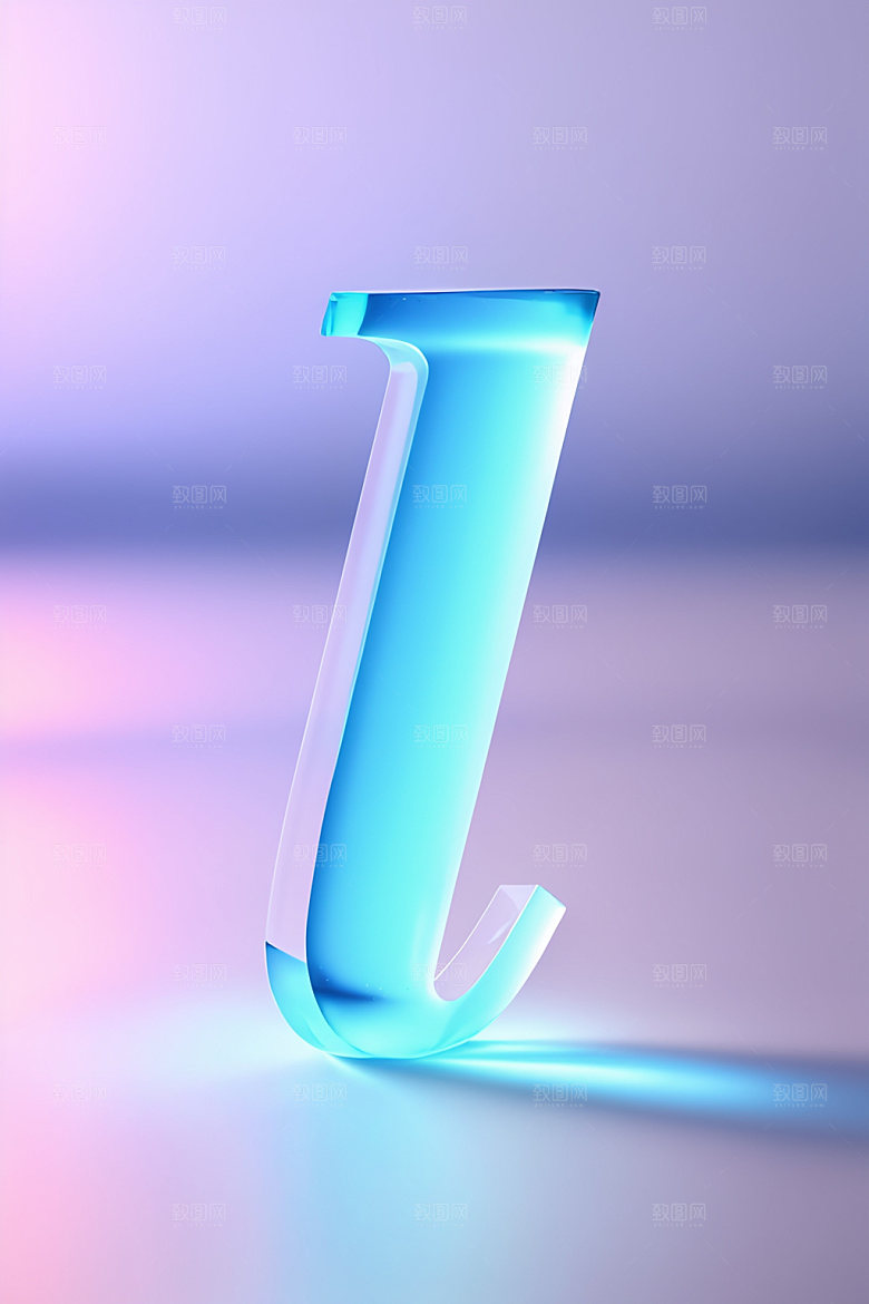 冰块字母晶莹剔透玻璃艺术字