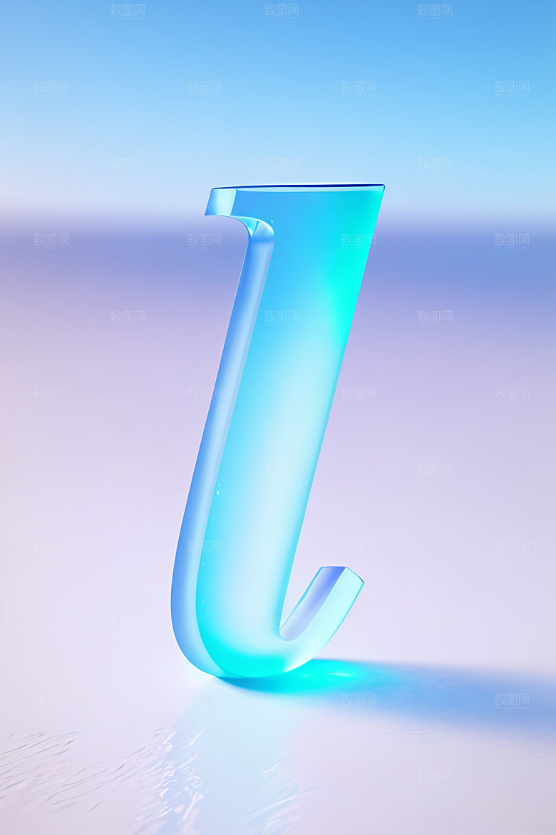 冰块字母英文立体艺术字