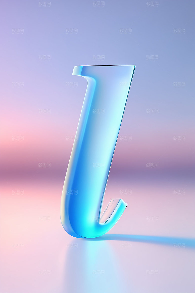 冰块字母3D英文艺术字