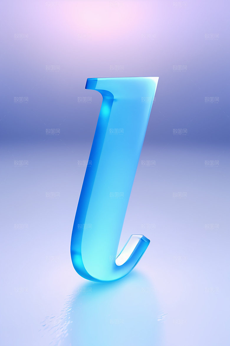 冰块字母立体晶莹剔透艺术字