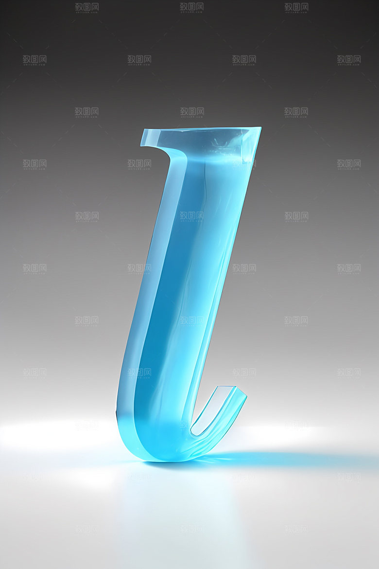 冰块字母创意立体艺术字