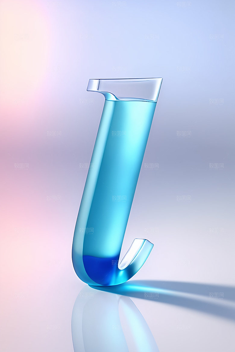 冰块字母玻璃3D艺术字