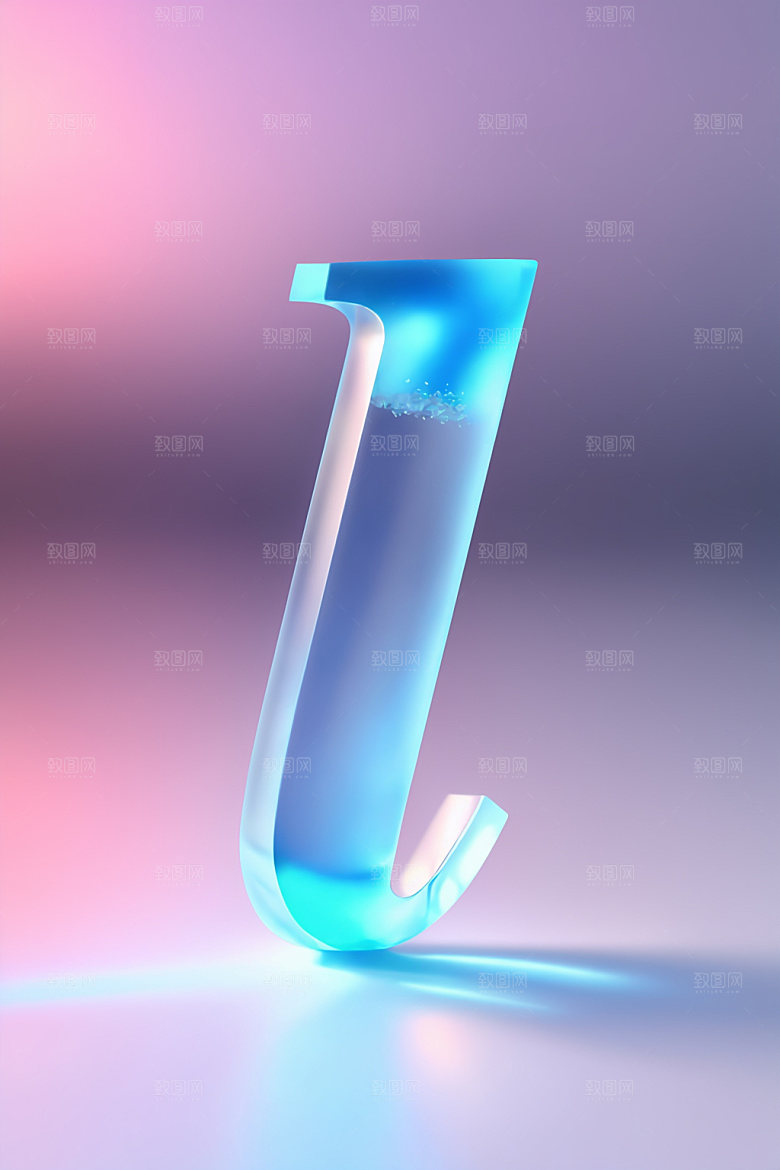 冰块字母通透创意艺术字