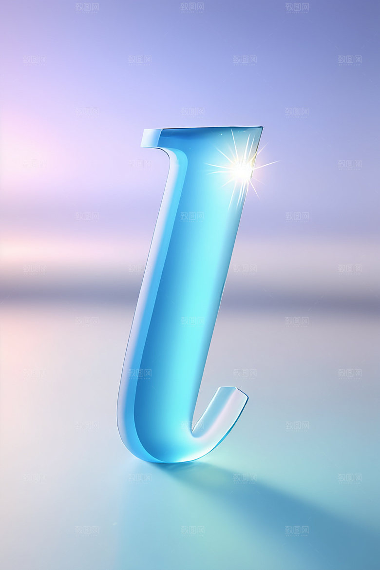 冰块字母晶莹剔透创意艺术字