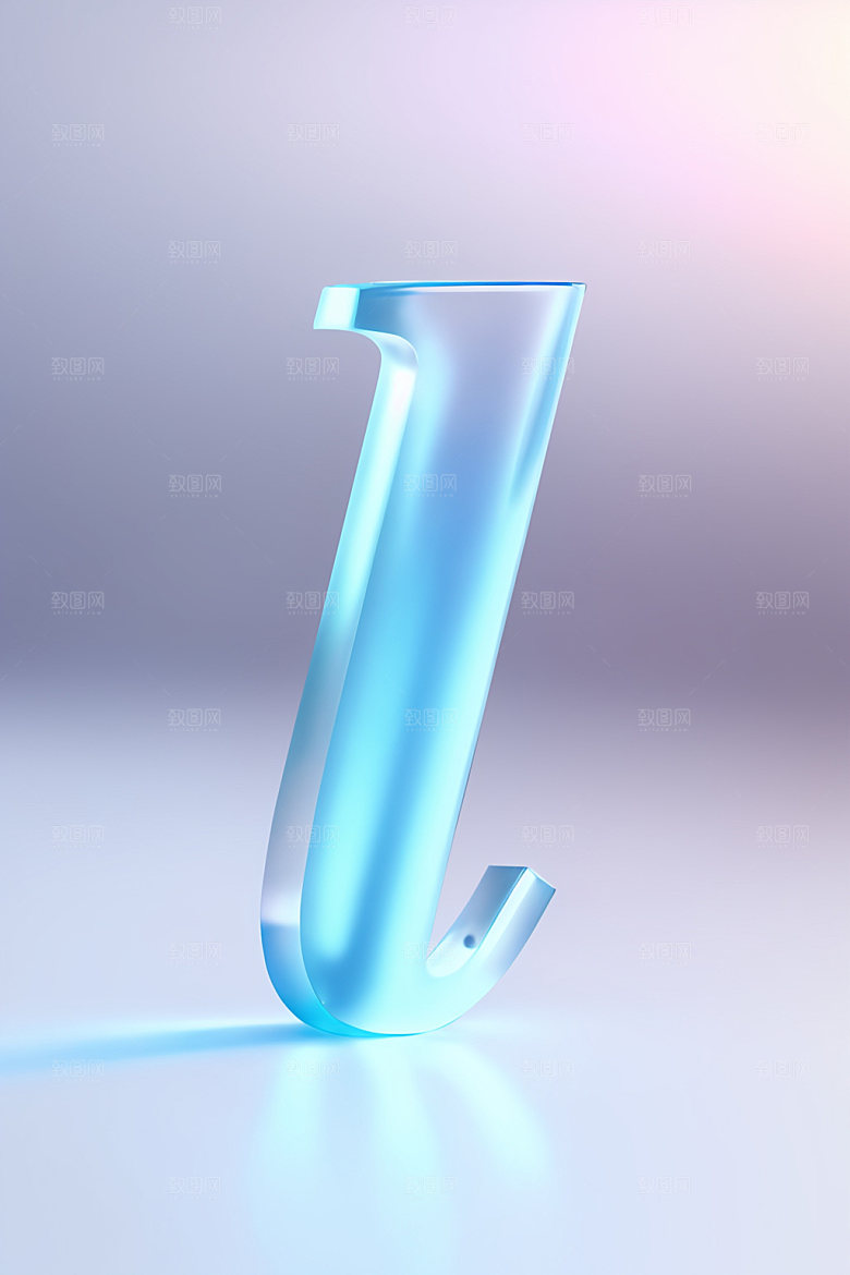 冰块字母玻璃晶莹剔透艺术字