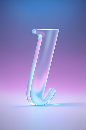 冰块字母3D创意艺术字