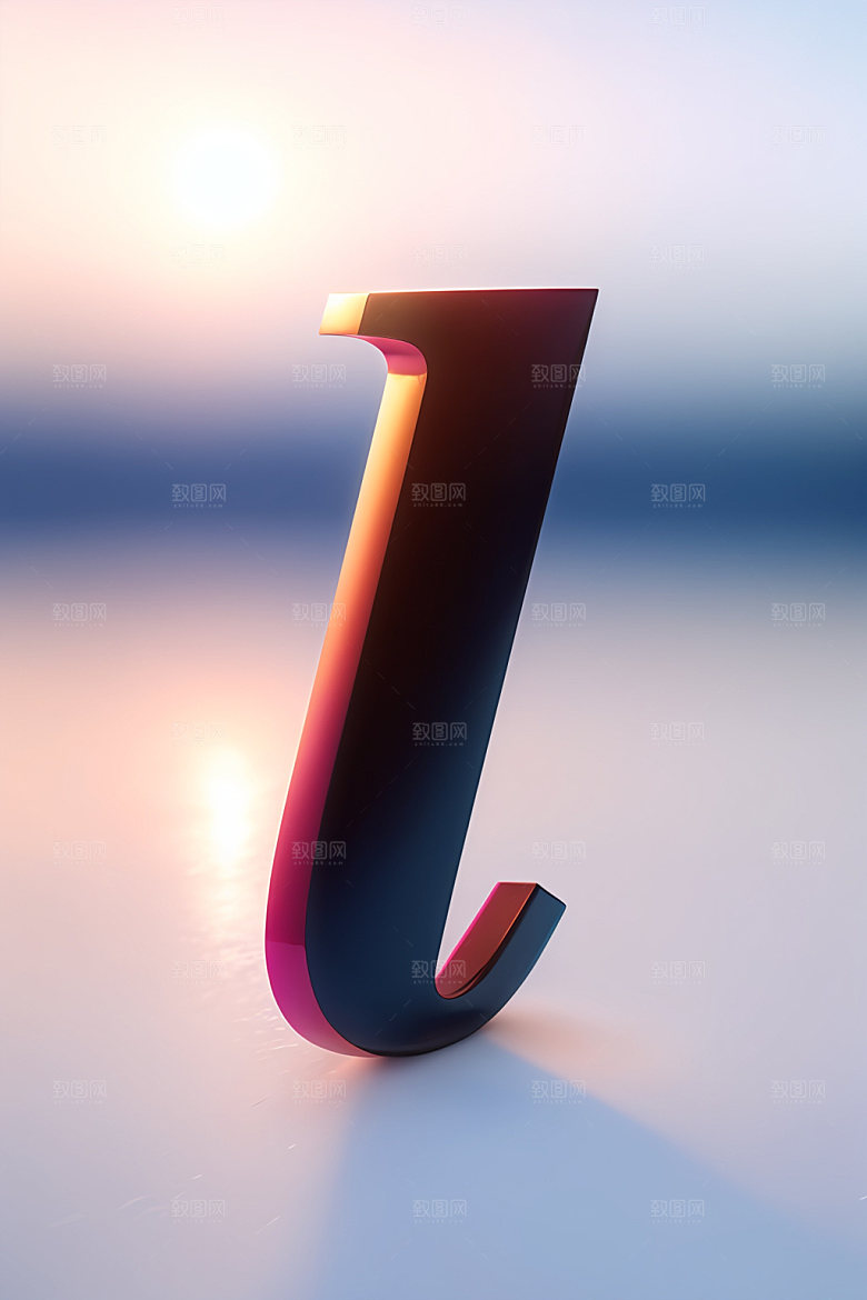冰块字母晶莹剔透清爽艺术字