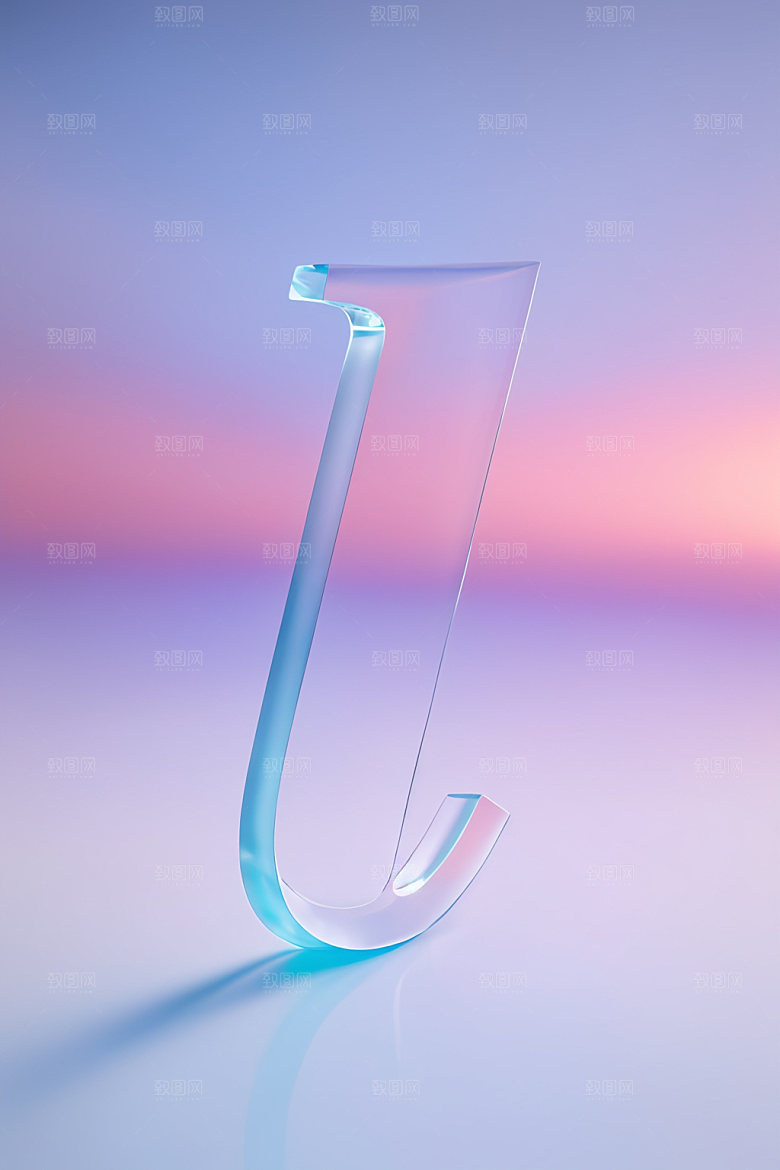 冰块字母创意立体艺术字