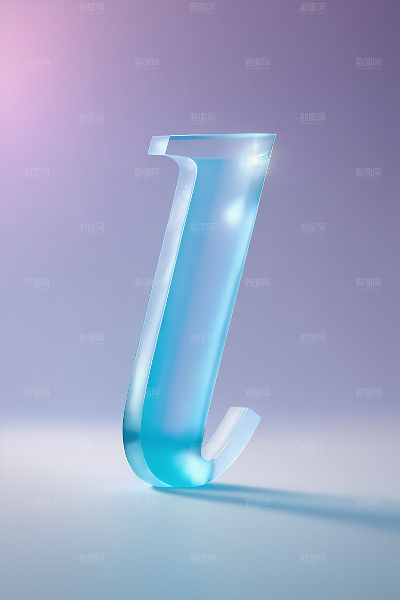 冰块字母英文晶莹剔透艺术字