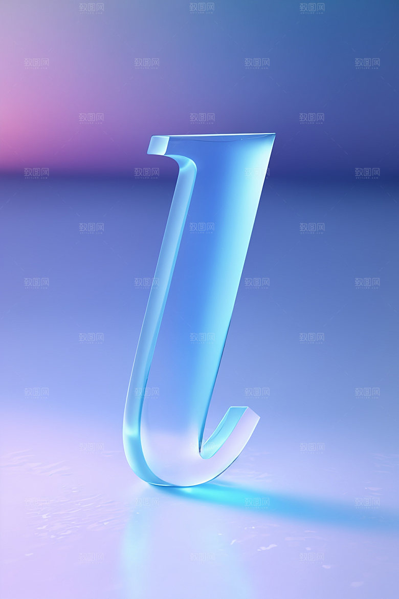 冰块字母3D玻璃艺术字