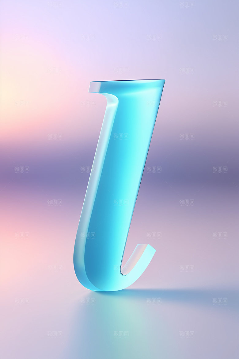 冰块字母3D英文艺术字