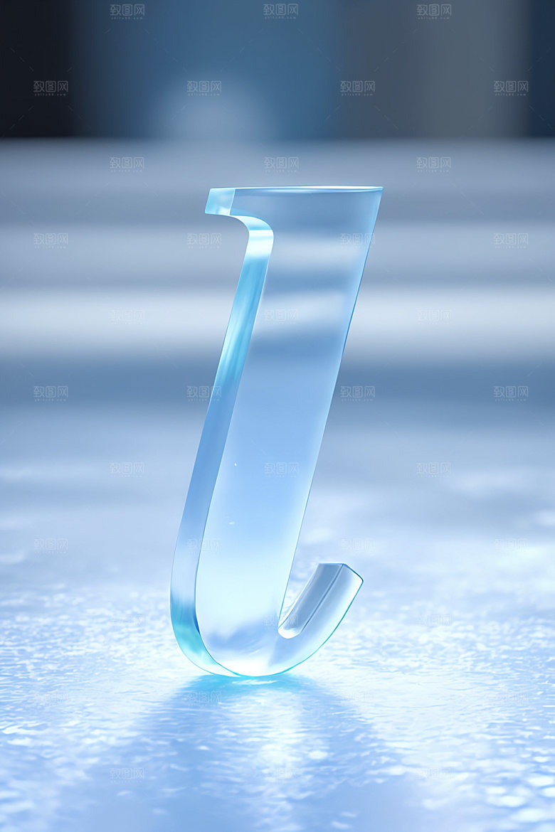 冰块字母清爽创意艺术字