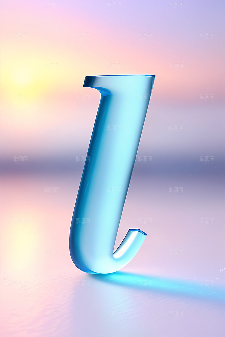 冰块字母立体3D艺术字