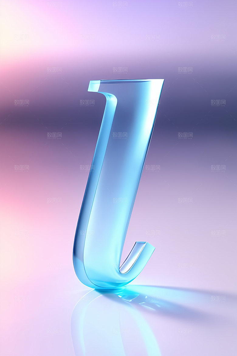 冰块字母英文晶莹剔透艺术字