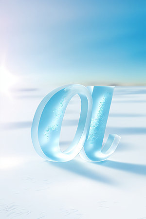 冰块字母通透玻璃艺术字