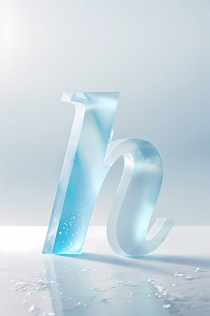 冰块字母立体玻璃艺术字