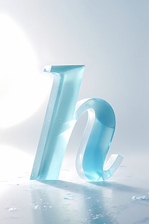 冰块字母玻璃通透艺术字