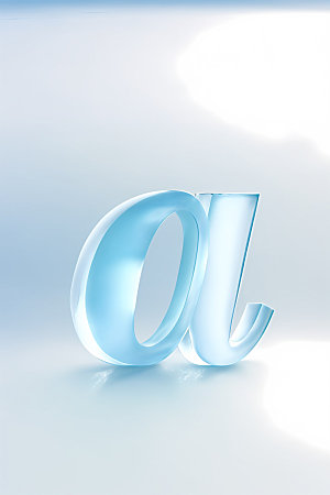 冰块字母3D玻璃艺术字