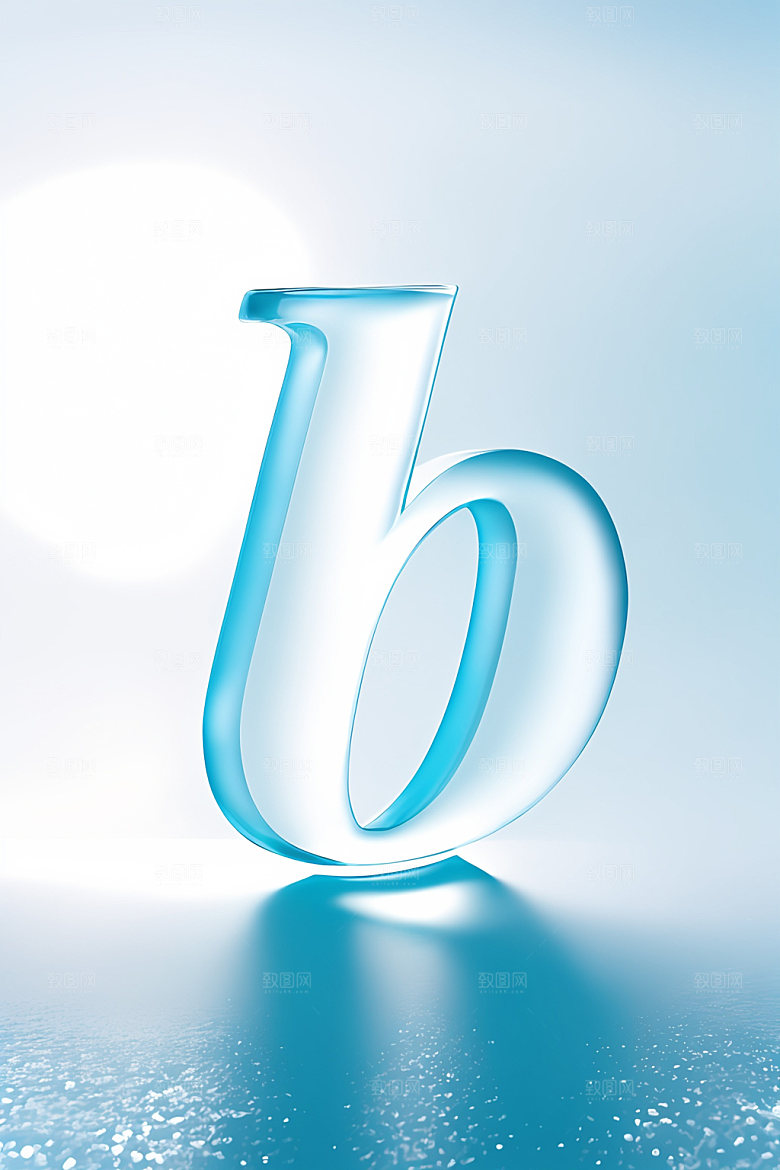 冰块字母玻璃通透艺术字