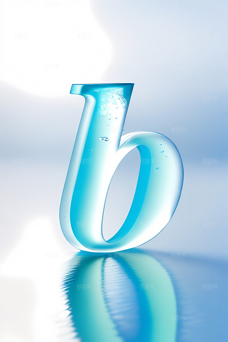 冰块字母创意晶莹剔透艺术字