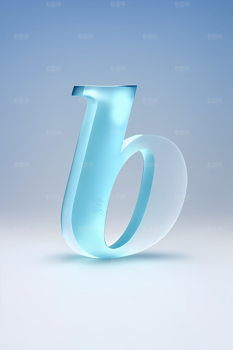 冰块字母通透创意艺术字