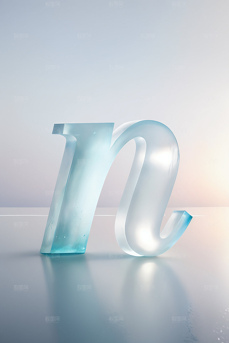 冰块字母立体玻璃艺术字