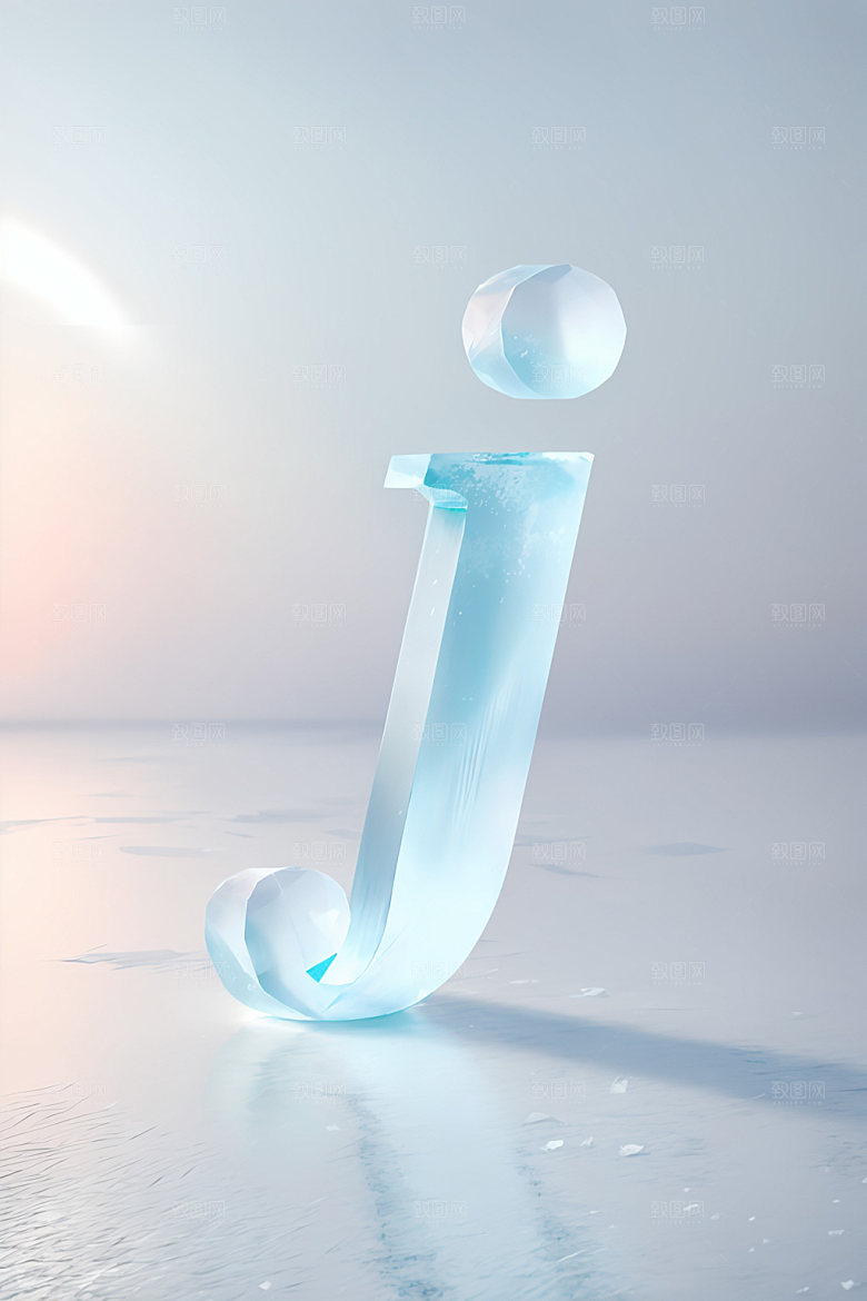 冰块字母立体玻璃艺术字