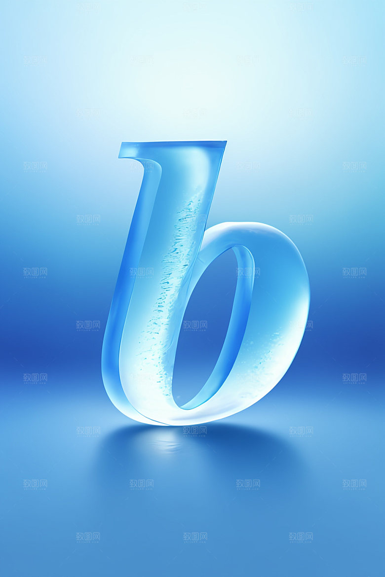 冰块字母立体玻璃艺术字