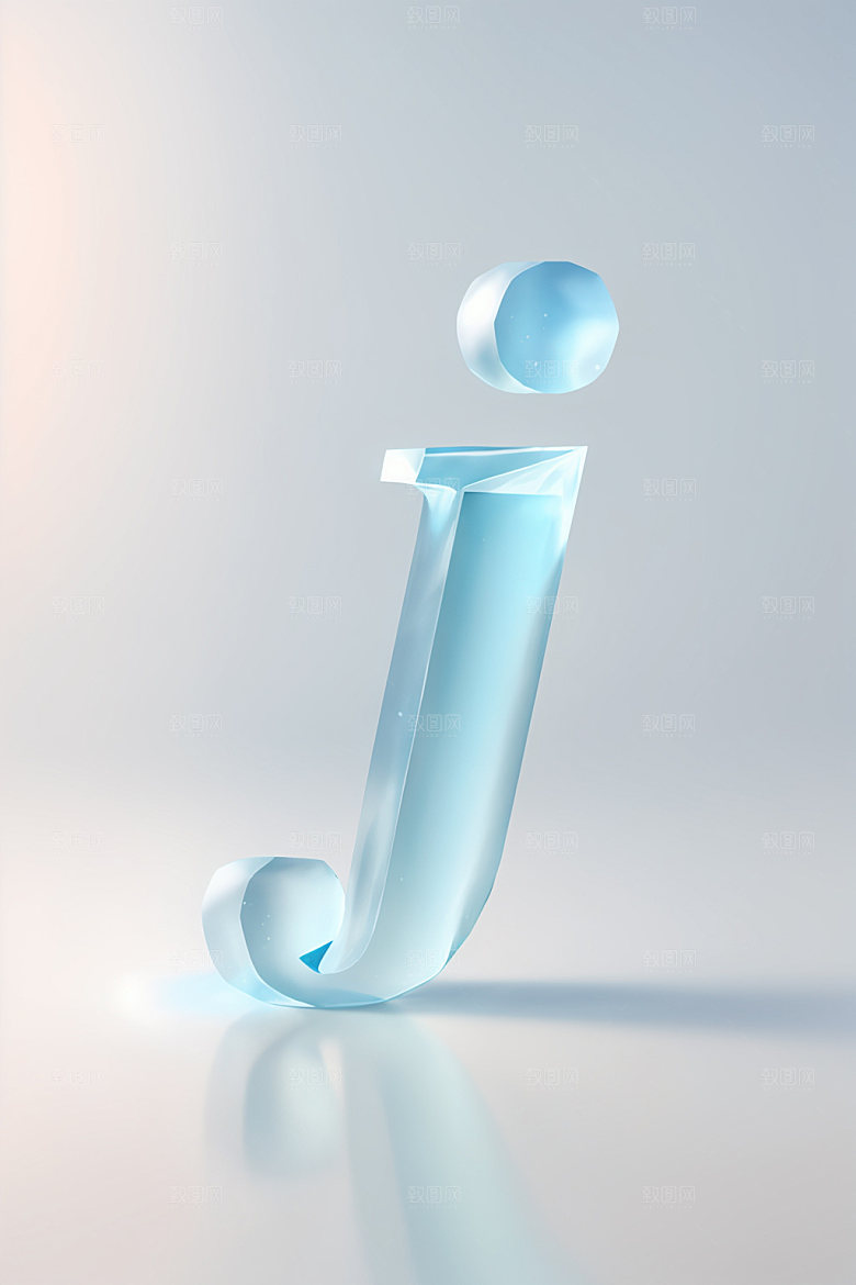 冰块字母创意晶莹剔透艺术字