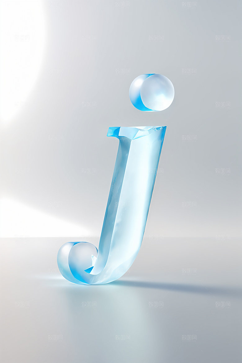 冰块字母通透创意艺术字