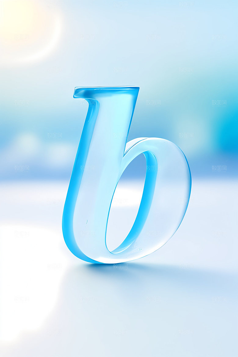 冰块字母玻璃创意艺术字