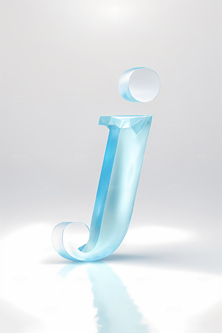 冰块字母3D通透艺术字