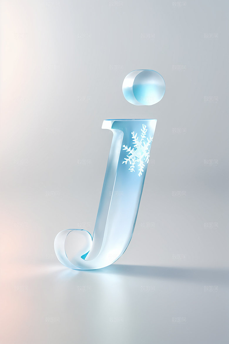 冰块字母透明玻璃艺术字