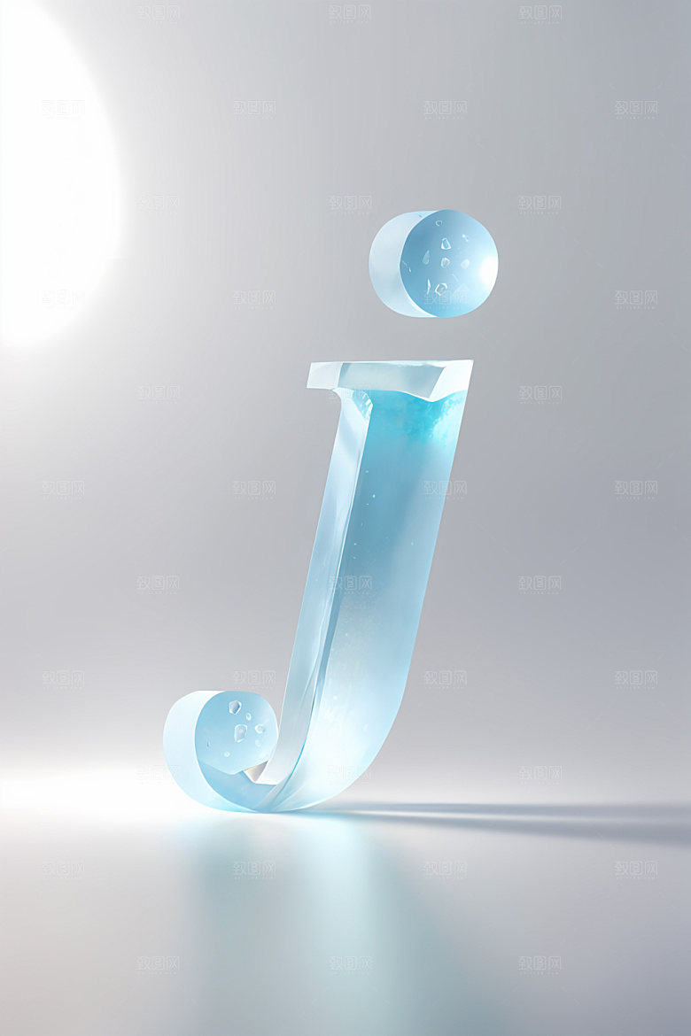 冰块字母玻璃创意艺术字