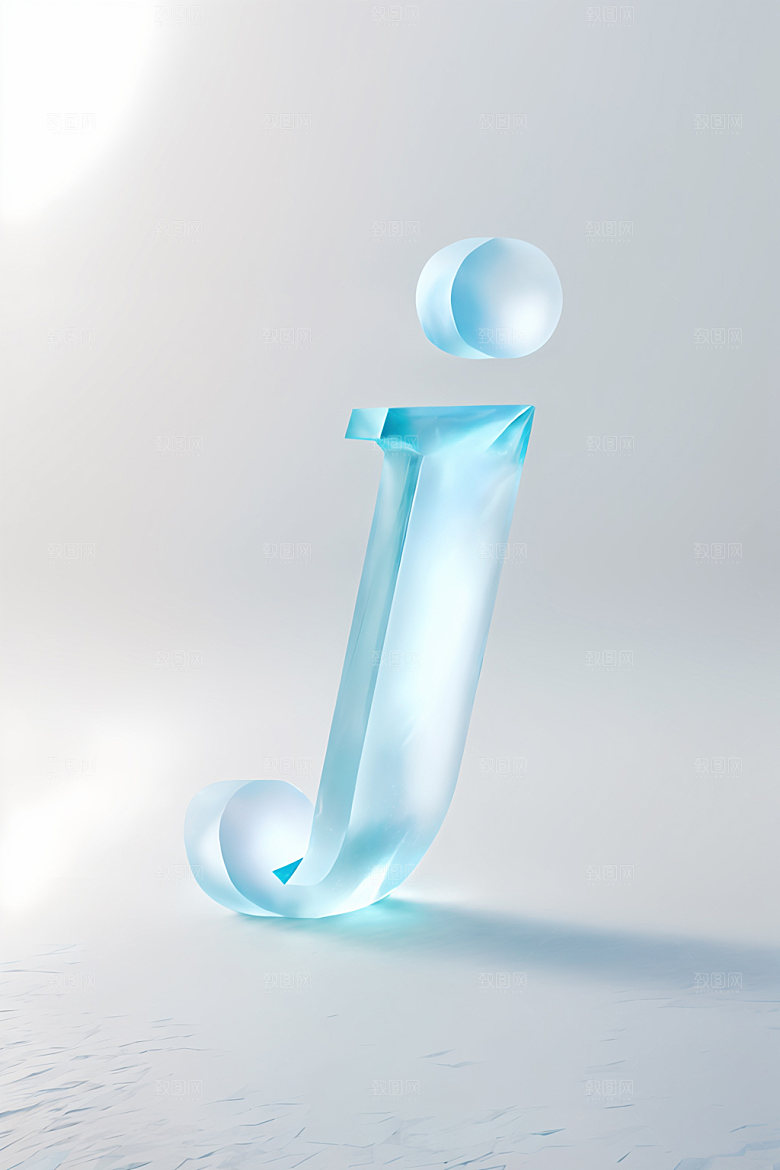 冰块字母玻璃创意艺术字