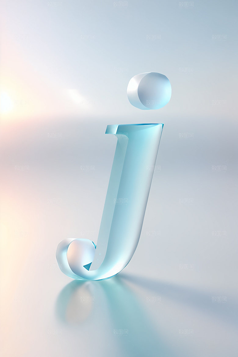 冰块字母创意晶莹剔透艺术字