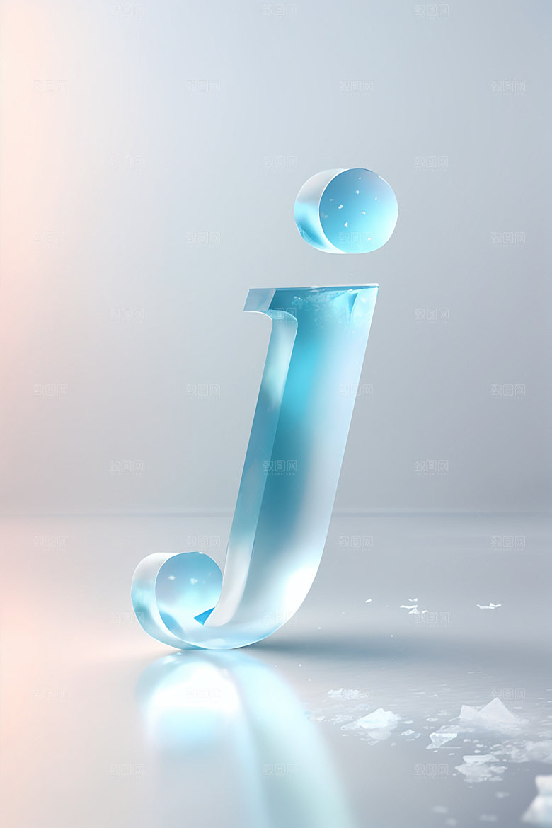 冰块字母透明玻璃艺术字