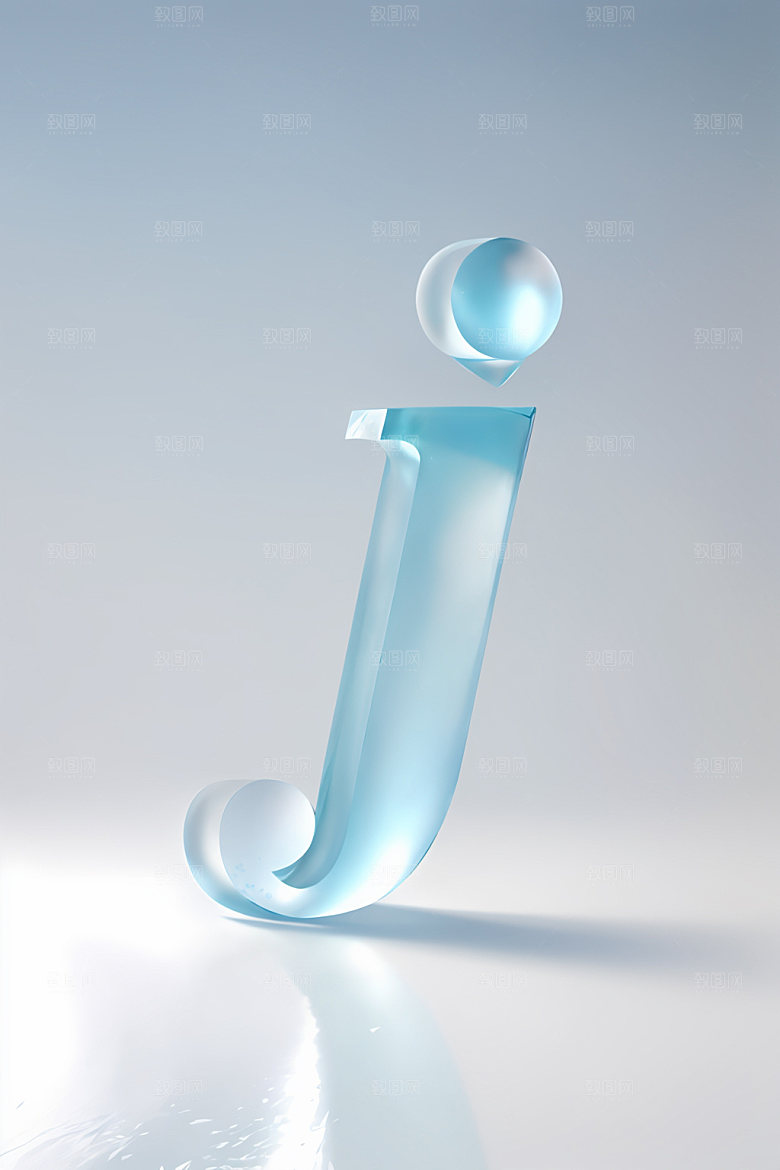 冰块字母通透创意艺术字
